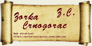 Zorka Crnogorac vizit kartica